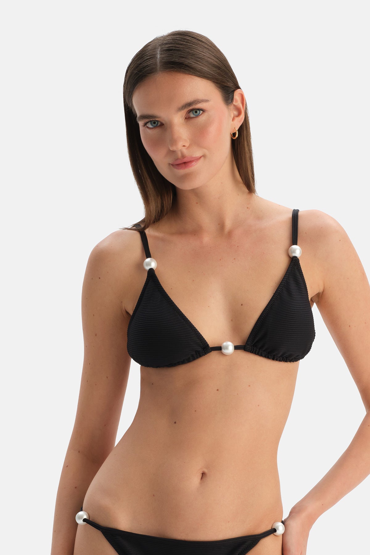 Siyah Üçgen Bikini Üst