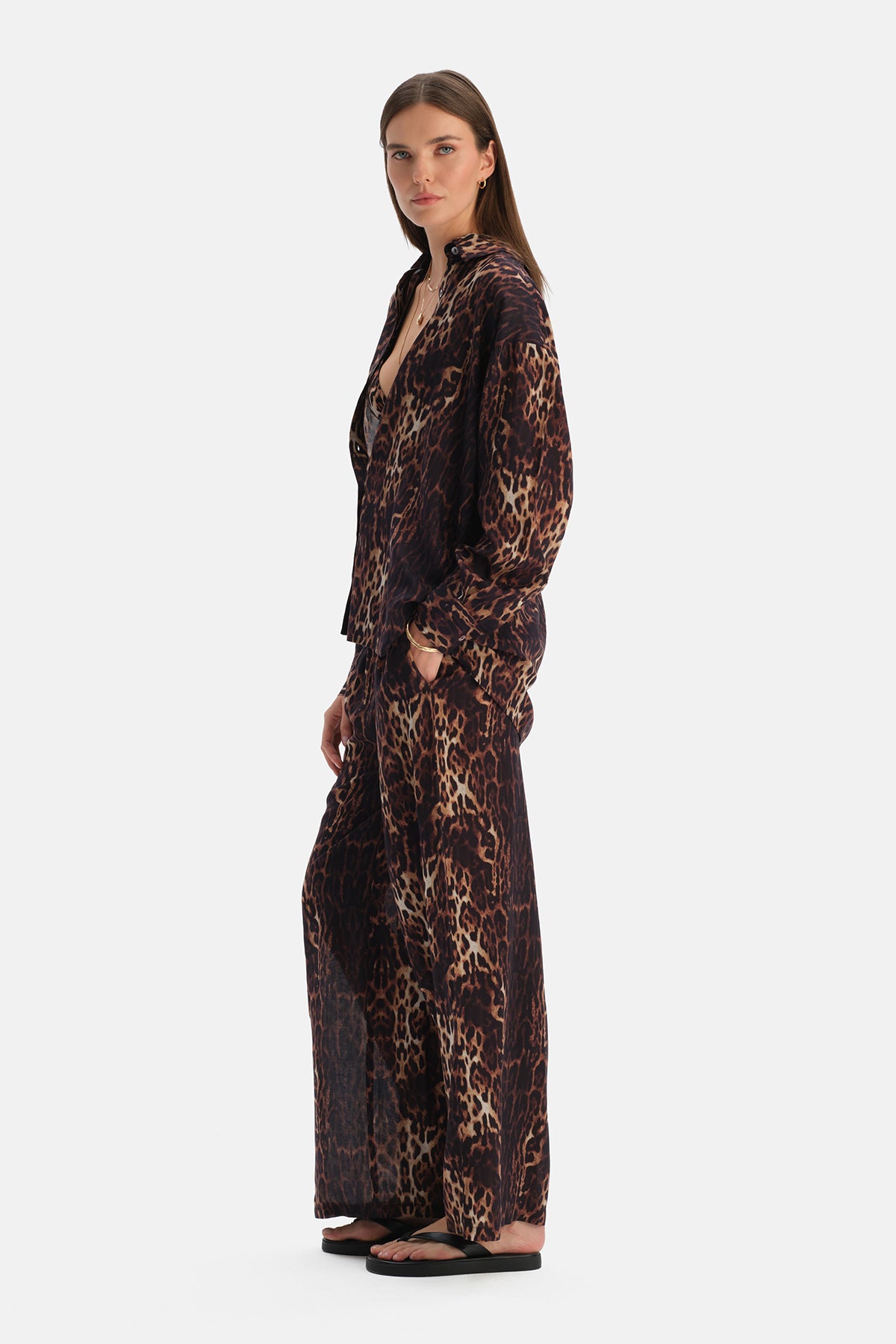 Multicolor Leoparlı Pantolon
