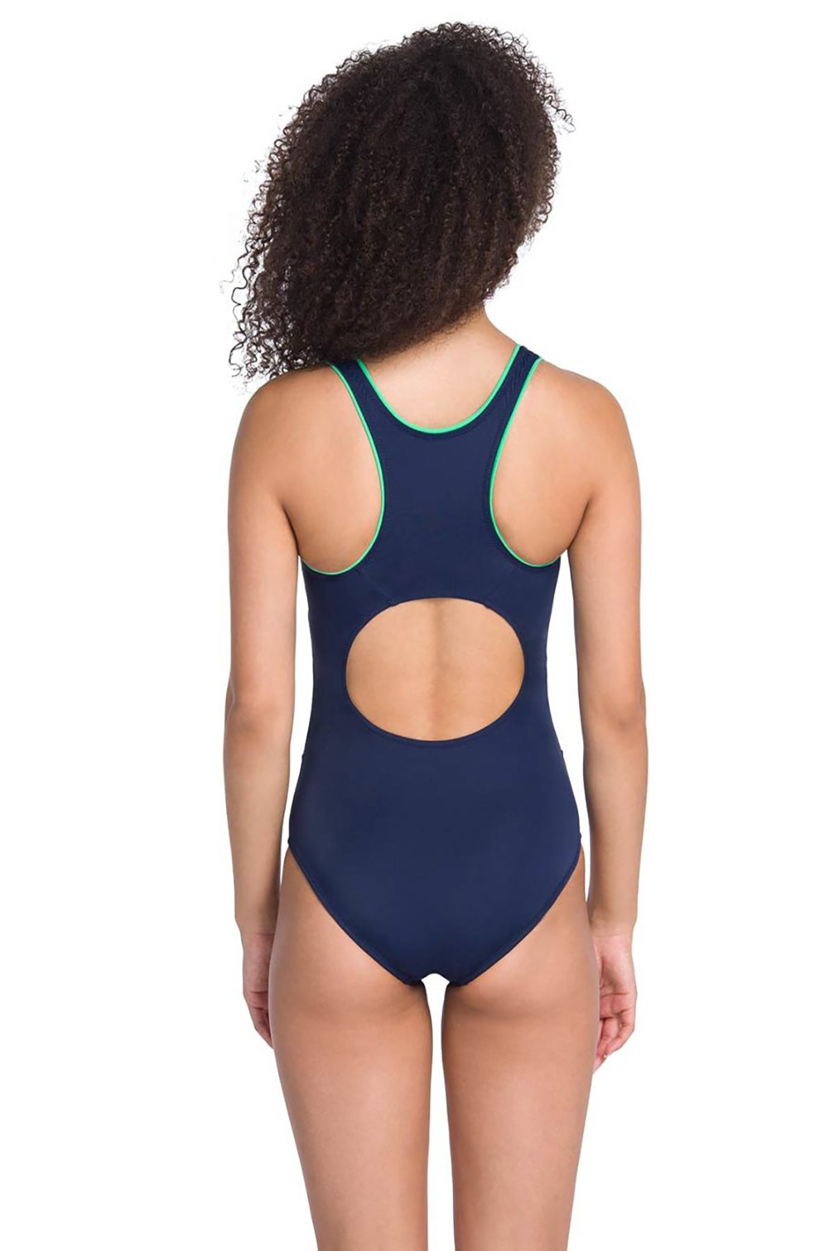 Lacivert Kalın Askılı Parçalıyüzücü Mayo