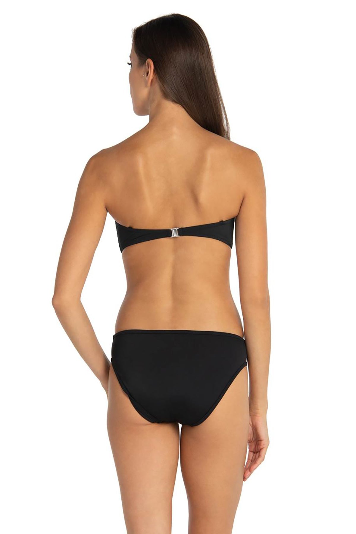 Siyah Luplu Straplez Bikini Takımı