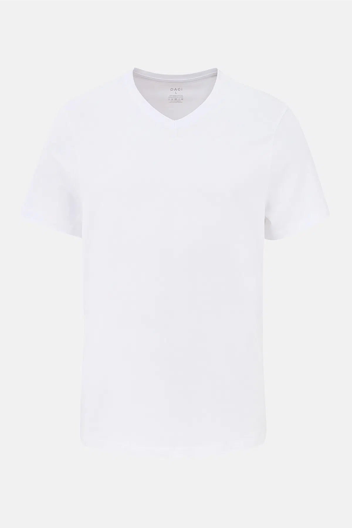 Beyaz Compact V Yaka Fanila 2'li T-Shirt