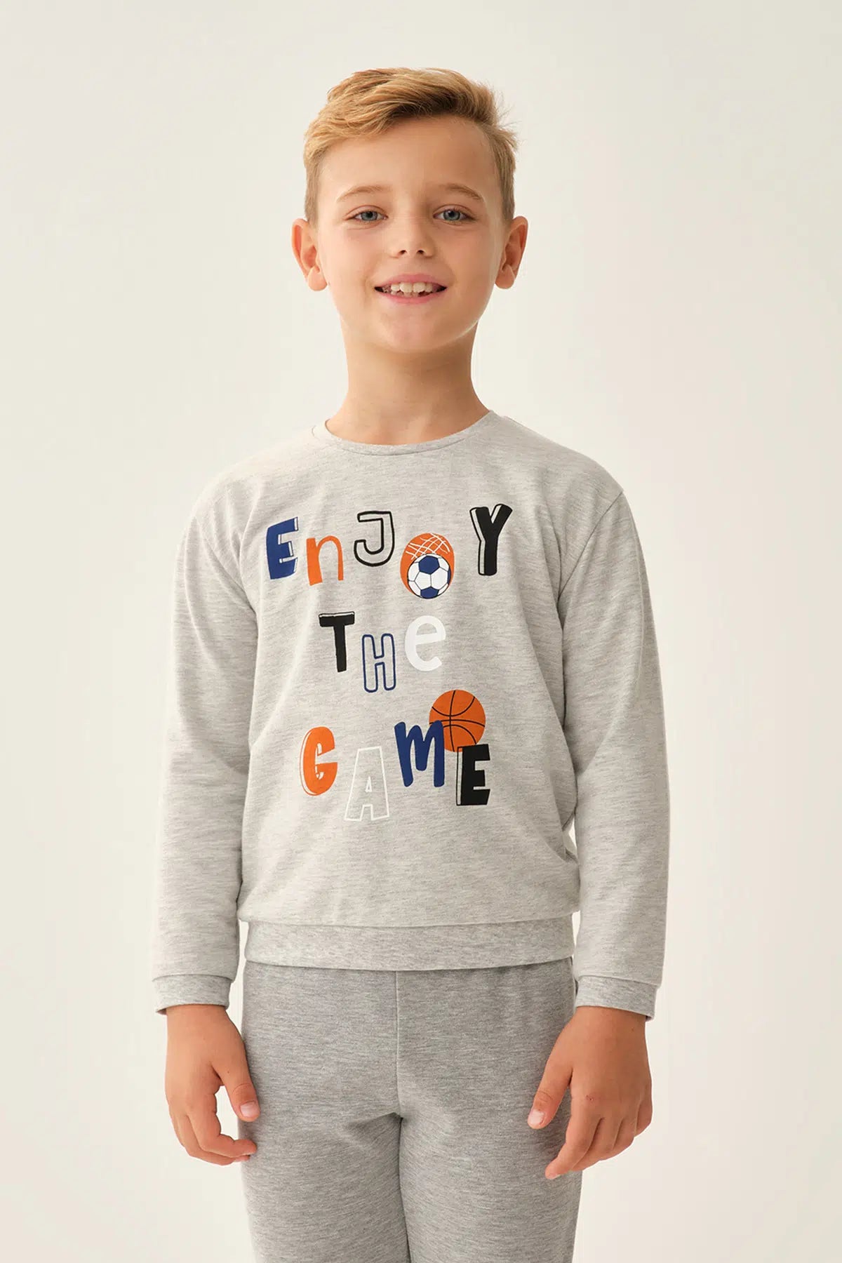 Gri Erkek Çocuk Sweatshirt