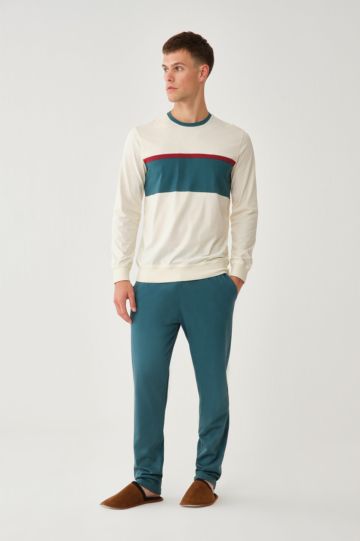 Ekru Pijama Takımı