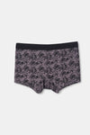 Gri D-Men Desenli Compact Penye Boxer