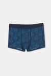 Petrol Mavisi D-Men Petrol si Desenli Compact Penye Boxer