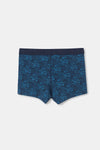 Petrol Mavisi D-Men Petrol si Desenli Compact Penye Boxer