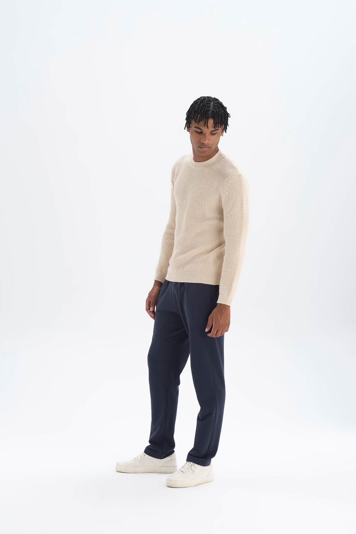 Bej Akrilik Triko Sweatshirt