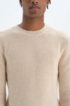 Bej Akrilik Triko Sweatshirt