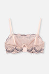 Pembe Balenli Dantelli Bralet Sütyen