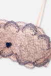 Pembe Balenli Dantelli Bralet Sütyen