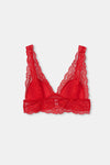 Kırmızı Balensiz Dantelli Bralet Sütyen