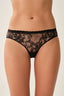 Siyah Dantelli Slip Külot