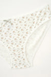 Beyaz Desenli Desenli Slip