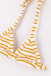 Sarı Çizgili Üçgen Küçük Bikini Takımı