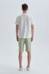 Beyaz Pamuklu Polo Yaka T-Shirt