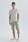 Beyaz Pamuklu Polo Yaka T-Shirt