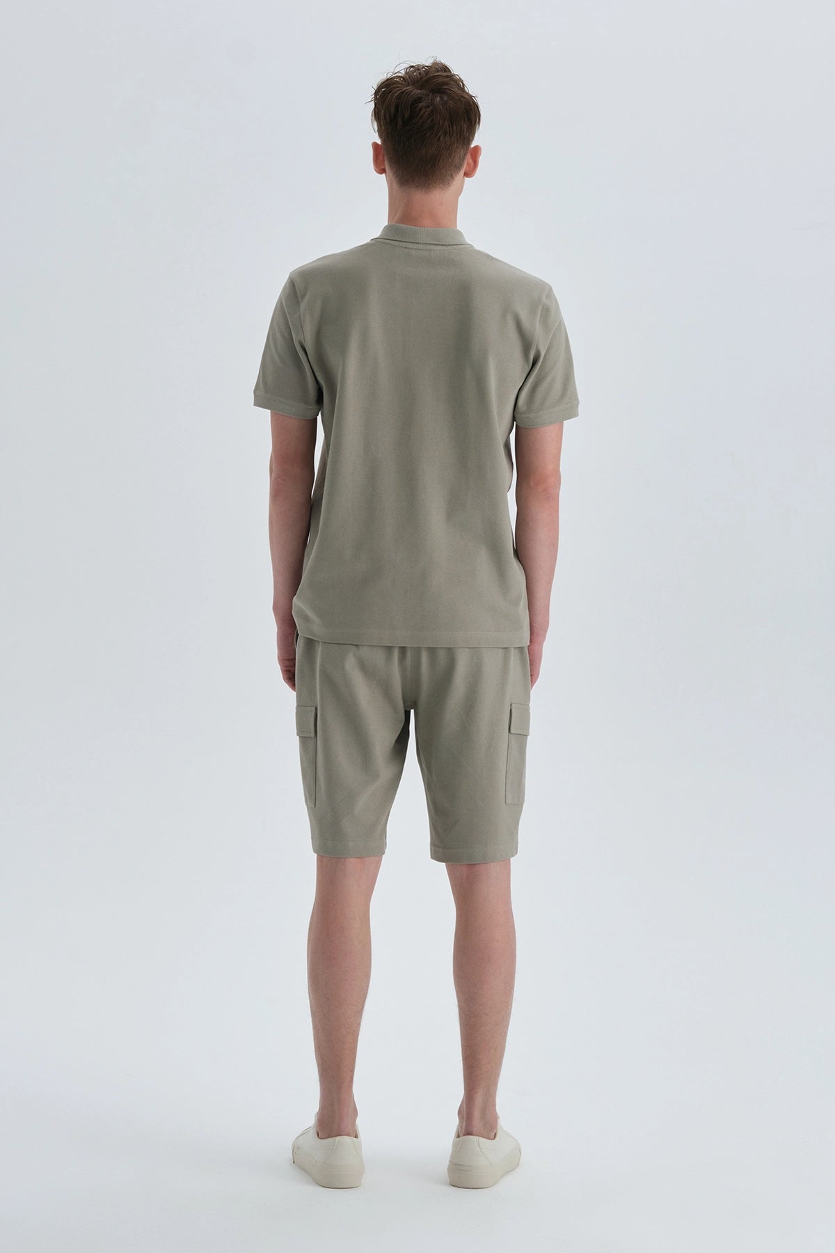 Haki Pamuklu Polo Yaka T-Shirt