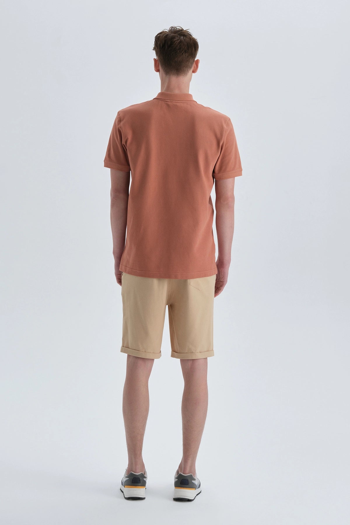 Kiremit Pamuklu Polo Yaka T-Shirt
