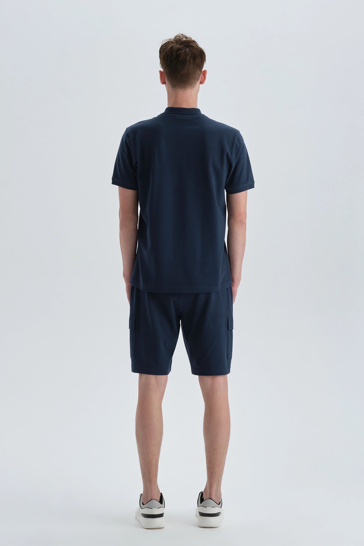 Lacivert Pamuklu Polo Yaka T-Shirt
