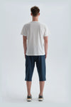 Beyaz Pamuk V Yaka T-Shirt