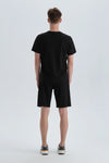 Siyah Pamuk V Yaka T-Shirt