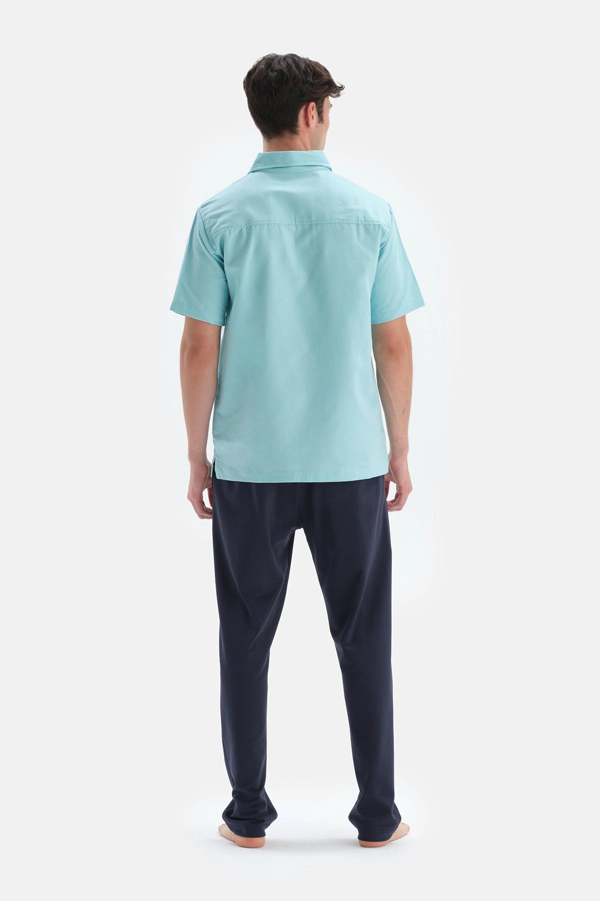 Yeşil Pamuklu Polo Yaka T-Shirt