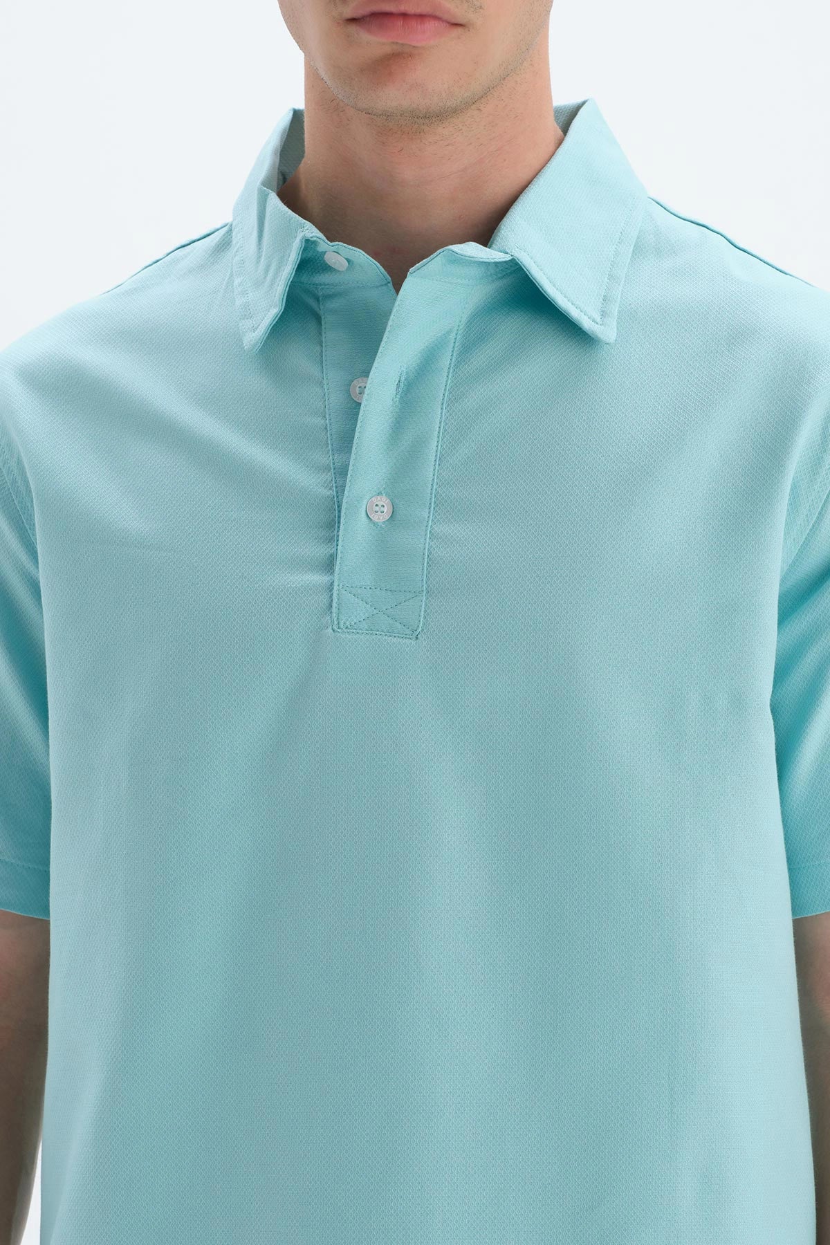 Yeşil Pamuklu Polo Yaka T-Shirt