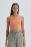 Turuncu Halter Yaka Crop Atlet
