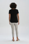 Siyah Pamuklu Hamile T-Shirt