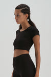 Siyah Dagi Active Crop T-Shirt