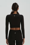 Siyah Dagi Active Uzun Kol Crop T-Shirt