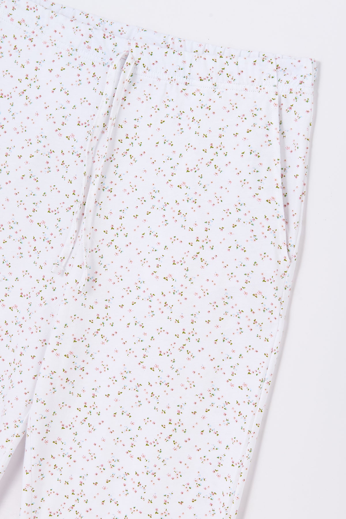 Ekru Pamuklu Pijama Takım