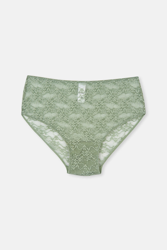 Yeşil Yüksek Bel Slip