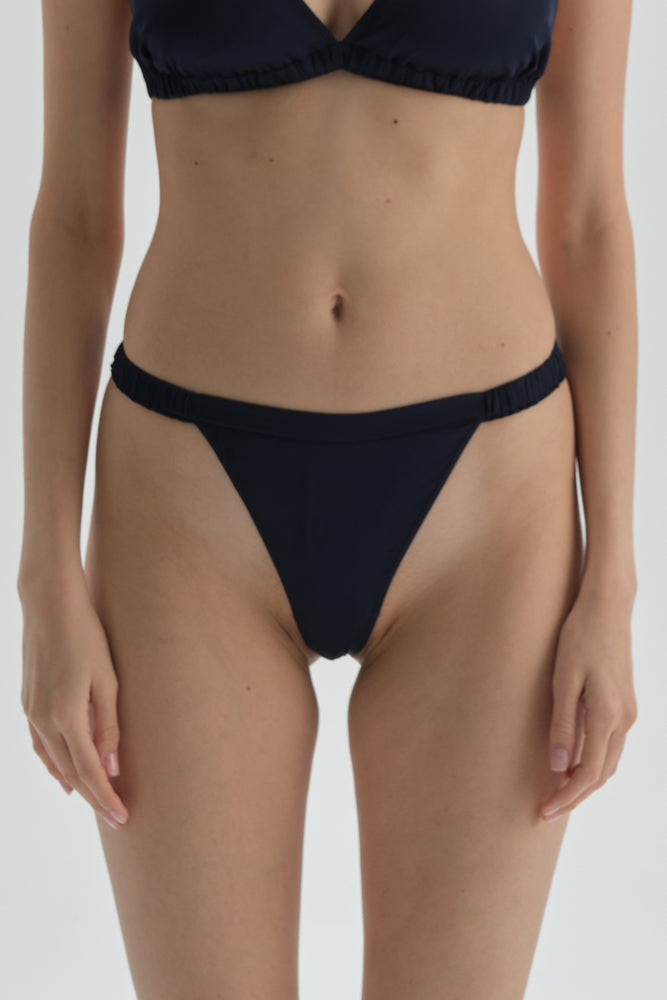 Lacivert Saten Tanga Külot