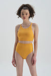 Sarı Halter Yaka Bikini Üst