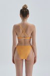 Sarı Üçgen Kaplı Bikini Üst