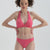 Fuşya Toparlayıcı Üçgen Geniş Bikini Üst