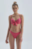 Fuşya Yarı Dolgulu Balenli Bikini Üstü