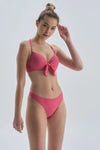 Fuşya Yarı Dolgulu Balenli Bikini Üstü