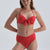 Kırmızı Yarı Dolgulu Balenli Bikini Üstü