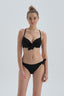 Siyah Yarı Dolgulu Balenli Bikini Üstü