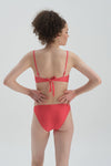 Kırmızı Straplez Kaplı Bikini Üst