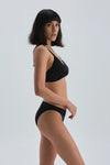 Siyah Emzirme Hamile Bikini Üst