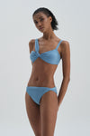 Mavi Straplez Bikini Üst