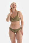 Yeşil Kaplı Toparlayıcı Korseli Bikini Üstü