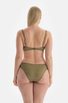 Yeşil Kaplı Toparlayıcı Korseli Bikini Üstü