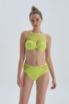 Fıstık Yeşili Halter Yaka i Bikini Üst