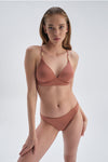 Kahve Üçgen Kaplı Bikini Üst