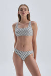 Marin Normal Bel Puantiyeli Marin Bikini Altı