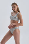 Marin Normal Bel Puantiyeli Marin Bikini Altı